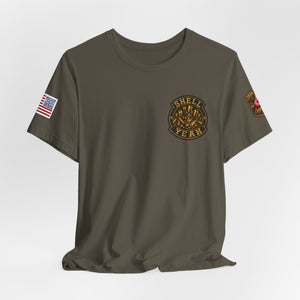 Kiss My Brass Graphic Tee — Patriotic Bullets Metalworking Shirt