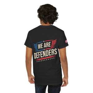 We Are Defenders T-Shirt — Patriotic Wings Graphic Tee