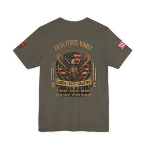 Task Force Donut Tee — Patriotic Eagle Military Tribute T‑Shirt