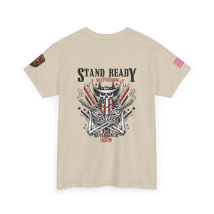 Stand Ready T‑Shirt — Patriotic Eagle & Shield Graphic Tee