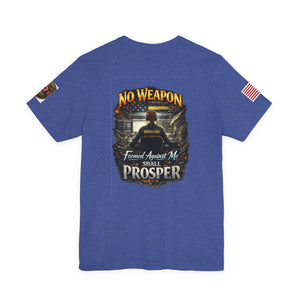 No Weapon Formed Against Me Tee — Patriotic T-Shirt