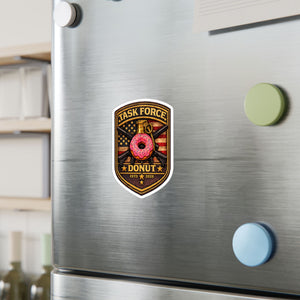 Task Force Donut Vinyl Sticker — Military Patch Style Kiss-Cut Decal