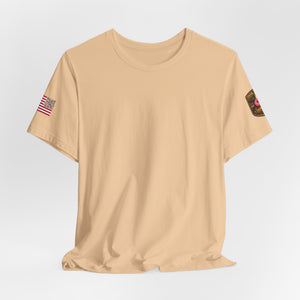 Samurai Armor Tee — Red Sun & Cherry Blossom Japanese Warrior T‑Shirt