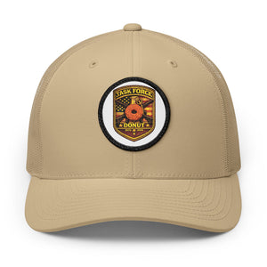 Donut Rescue Patch Trucker Hat — Embroidered Snapback Cap