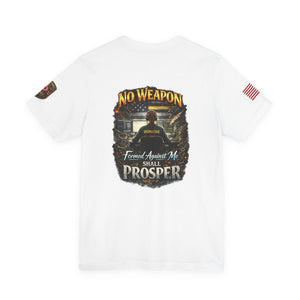 No Weapon Formed Against Me Tee — Patriotic T-Shirt