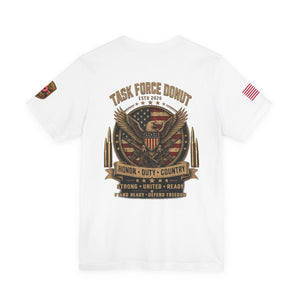 Task Force Donut Tee — Patriotic Eagle Military Tribute T‑Shirt