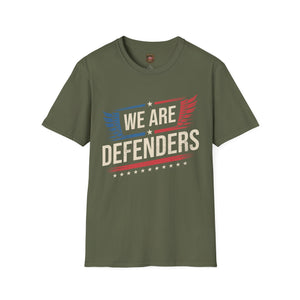We Are Defenders T-Shirt — Patriotic Wings Graphic Tee
