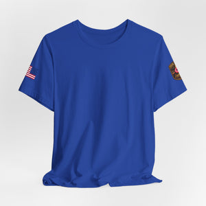 Samurai Armor Tee — Red Sun & Cherry Blossom Japanese Warrior T‑Shirt