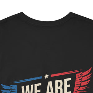 We Are Defenders T-Shirt — Patriotic Wings Graphic Tee