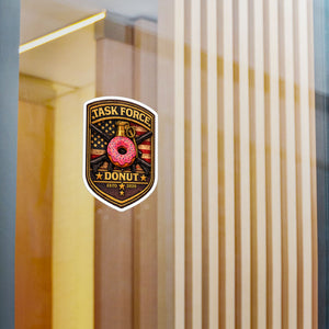 Task Force Donut Vinyl Sticker — Military Patch Style Kiss-Cut Decal