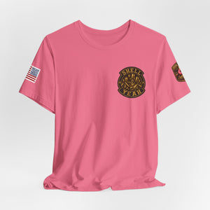 Kiss My Brass Graphic Tee — Patriotic Bullets Metalworking Shirt