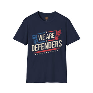 We Are Defenders T-Shirt — Patriotic Wings Graphic Tee