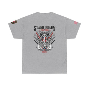 Stand Ready T‑Shirt — Patriotic Eagle & Shield Graphic Tee