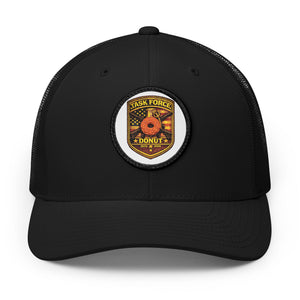 Donut Rescue Patch Trucker Hat — Embroidered Snapback Cap