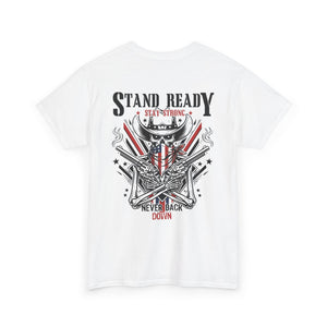 Stand Ready T‑Shirt — Patriotic Eagle & Shield Graphic Tee
