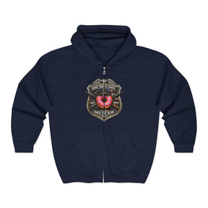 Firefighter Badge Donut Zip Hoodie