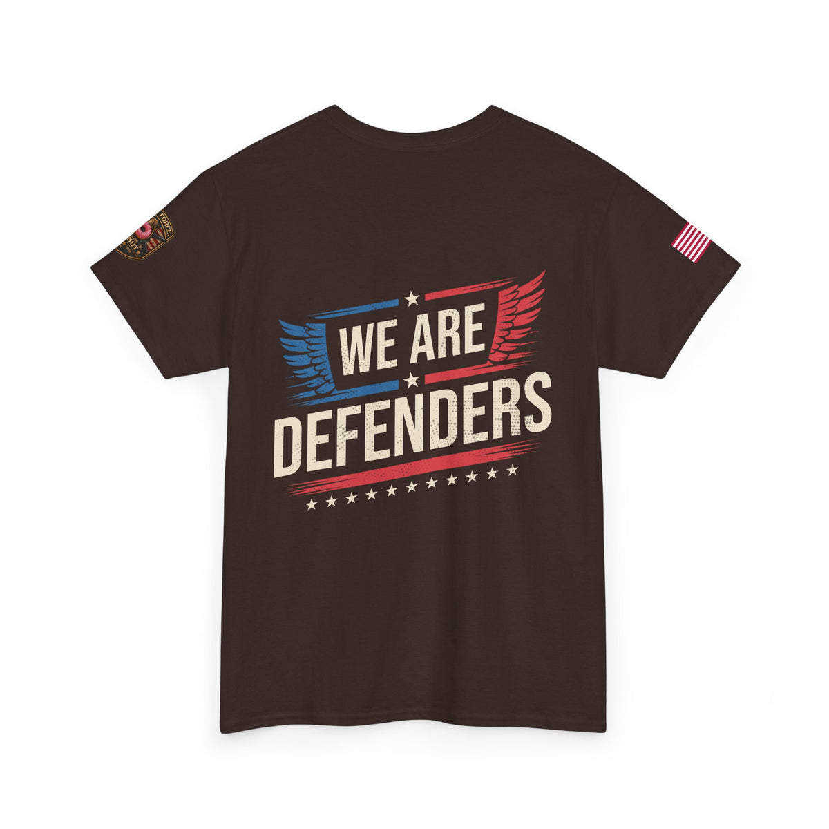 We Are Defenders T-Shirt — Patriotic Wings Graphic Tee