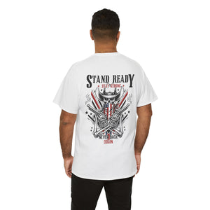 Stand Ready T‑Shirt — Patriotic Eagle & Shield Graphic Tee