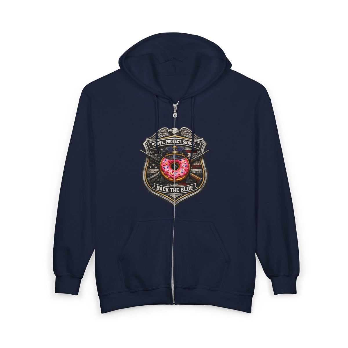 Firefighter Badge Donut Zip Hoodie