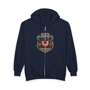 Firefighter Badge Donut Zip Hoodie