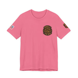 Kiss My Brass Graphic Tee — Patriotic Bullets Metalworking Shirt