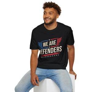 We Are Defenders T-Shirt — Patriotic Wings Graphic Tee