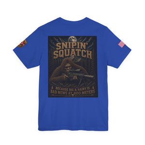 Snipin' Squatch Tee — Big & Hairy Sniper Sasquatch Graphic Shirt