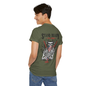 Stand Ready T‑Shirt — Patriotic Eagle & Shield Graphic Tee