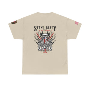 Stand Ready T‑Shirt — Patriotic Eagle & Shield Graphic Tee