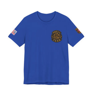 Kiss My Brass Graphic Tee — Patriotic Bullets Metalworking Shirt