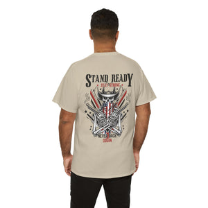 Stand Ready T‑Shirt — Patriotic Eagle & Shield Graphic Tee