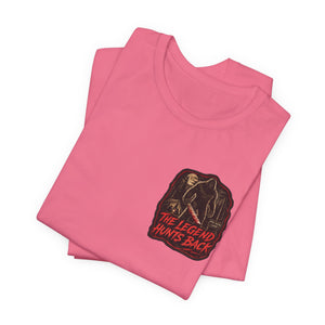 SlashSquatch Horror Graphic Tee — 'The Legend Hunts Back' Bigfoot Slasher Shirt