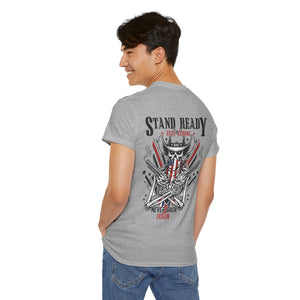 Stand Ready T‑Shirt — Patriotic Eagle & Shield Graphic Tee