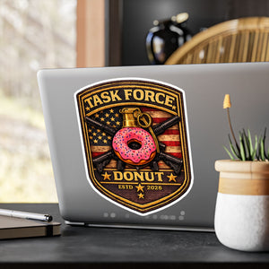 Task Force Donut Vinyl Sticker — Military Patch Style Kiss-Cut Decal