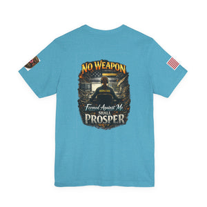 No Weapon Formed Against Me Tee — Patriotic T-Shirt