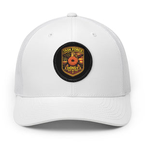 Donut Rescue Patch Trucker Hat — Embroidered Snapback Cap