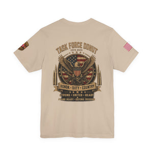 Task Force Donut Tee — Patriotic Eagle Military Tribute T‑Shirt