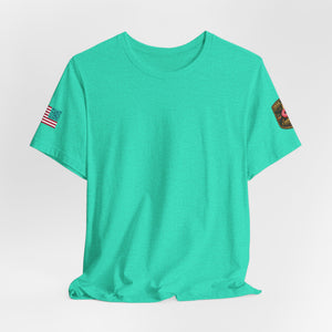 Samurai Armor Tee — Red Sun & Cherry Blossom Japanese Warrior T‑Shirt
