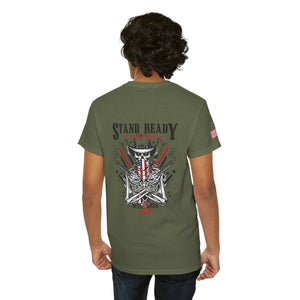 Stand Ready T‑Shirt — Patriotic Eagle & Shield Graphic Tee