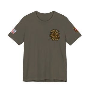 Kiss My Brass Graphic Tee — Patriotic Bullets Metalworking Shirt