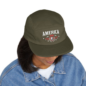 America Embroidered 5-Panel Hat