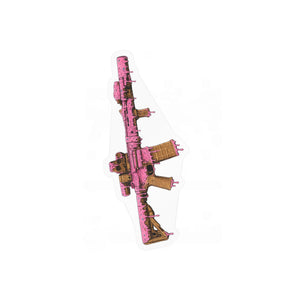 Pink Rifle Vinyl Sticker — Kiss-Cut Gun Decal