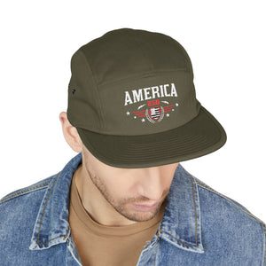 America Embroidered 5-Panel Hat