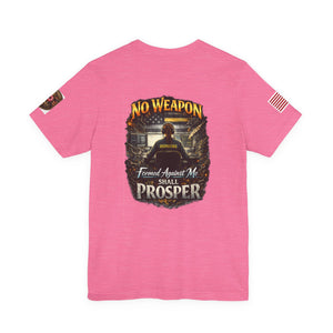 No Weapon Formed Against Me Tee — Patriotic T-Shirt