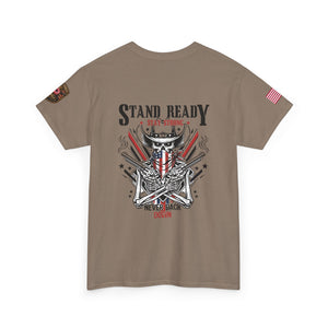 Stand Ready T‑Shirt — Patriotic Eagle & Shield Graphic Tee