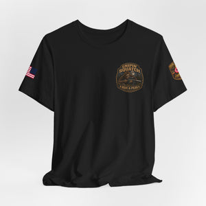 Snipin' Squatch Tee — Big & Hairy Sniper Sasquatch Graphic Shirt