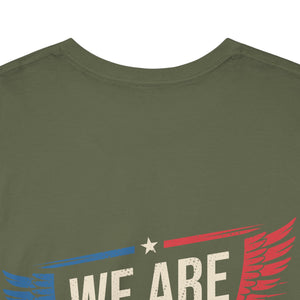 We Are Defenders T-Shirt — Patriotic Wings Graphic Tee