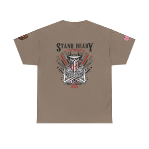 Stand Ready T‑Shirt — Patriotic Eagle & Shield Graphic Tee