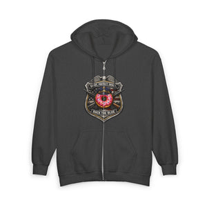 Firefighter Badge Donut Zip Hoodie