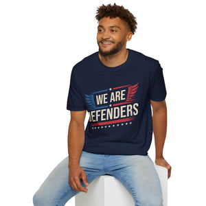 We Are Defenders T-Shirt — Patriotic Wings Graphic Tee